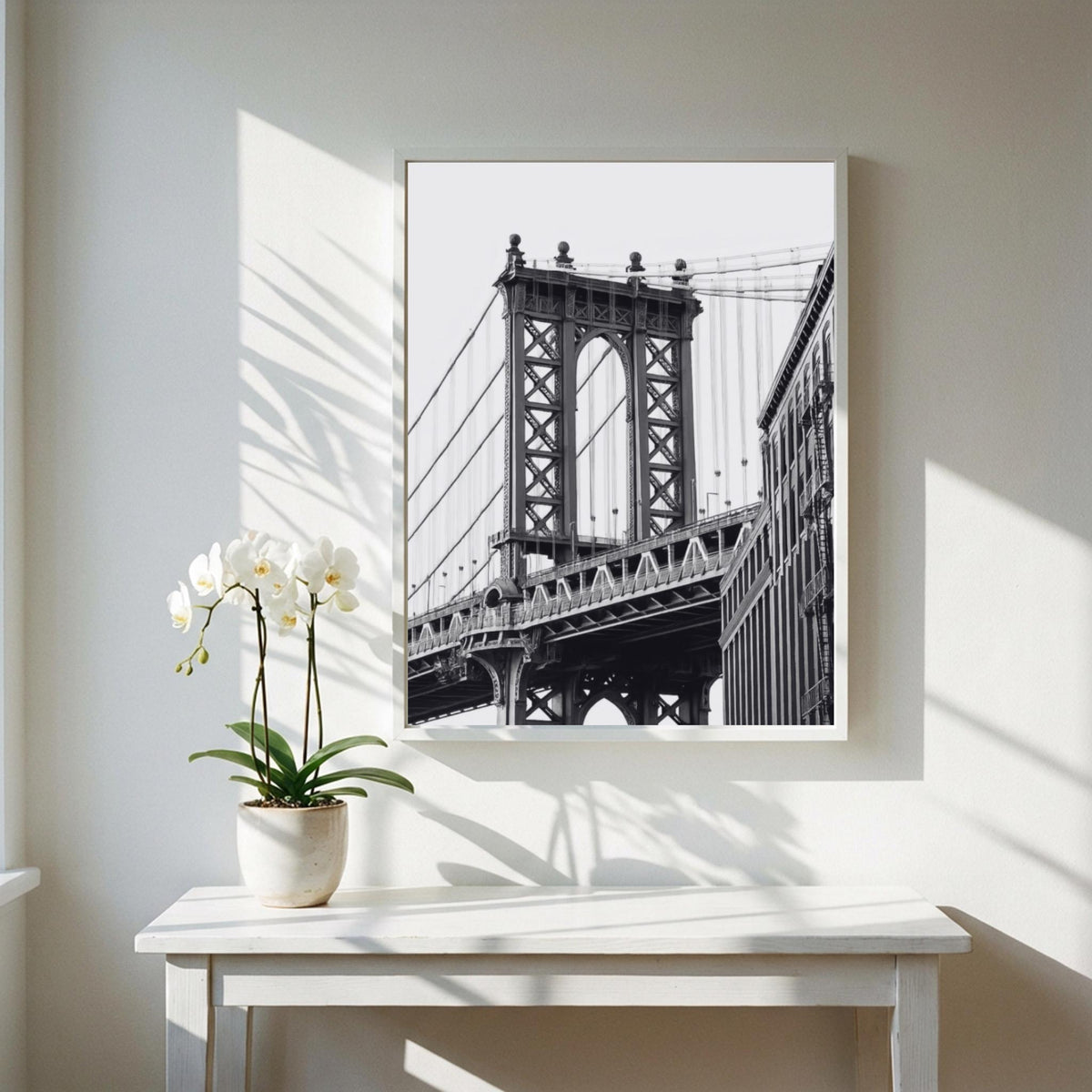 City Steel Black & White Poster | Minimalist Urban Wall Art | Modern Industrial Decor | Abstract City Print