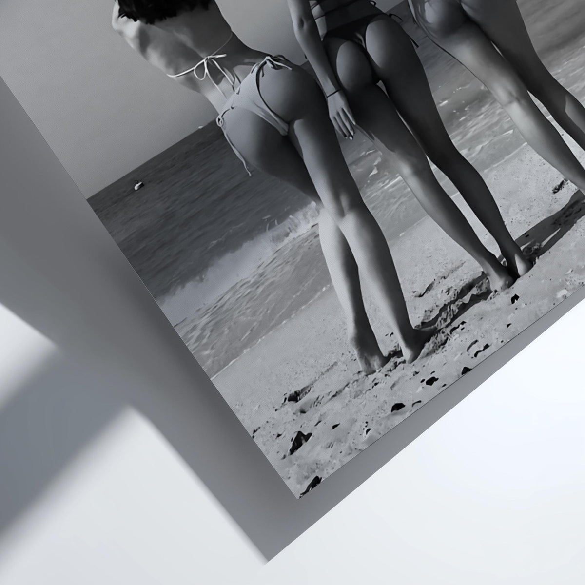 Bikini Friends Beach Toast Poster | Black and White Photography Print | Vintage Summer Wall Art | Retro Coastal Lifestyle Decor