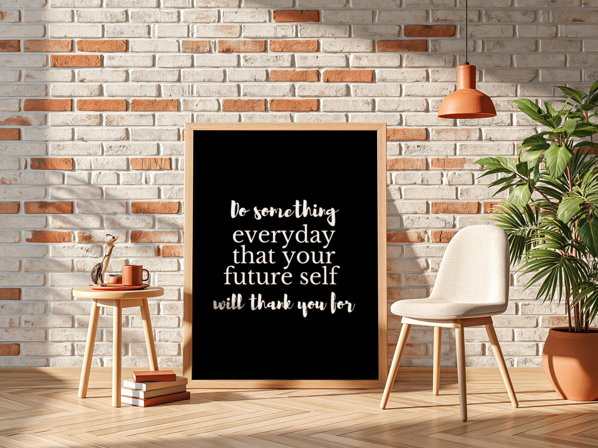 Do Something Poster | Powerful Black Wall Art | Motivational Quote Print | Action Mindset Decor | Bold Typography Design
