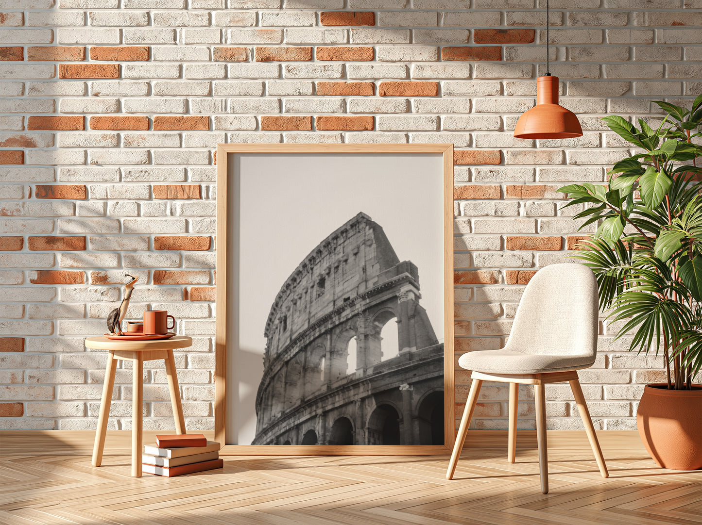 Colosseum poster black and white photo of Roman amphitheater arches and stone