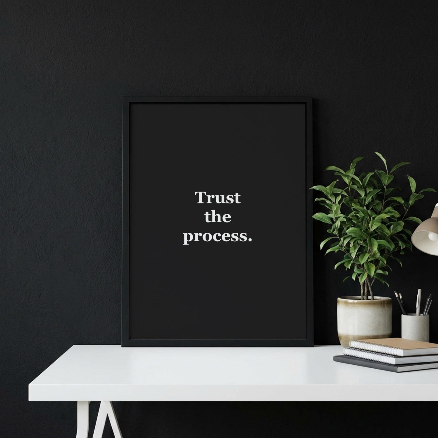 Trust The Process Motivational Poster | Patience & Persistence Wall Art | Inspirational Minimalist Quote Print | Mind Reset Series