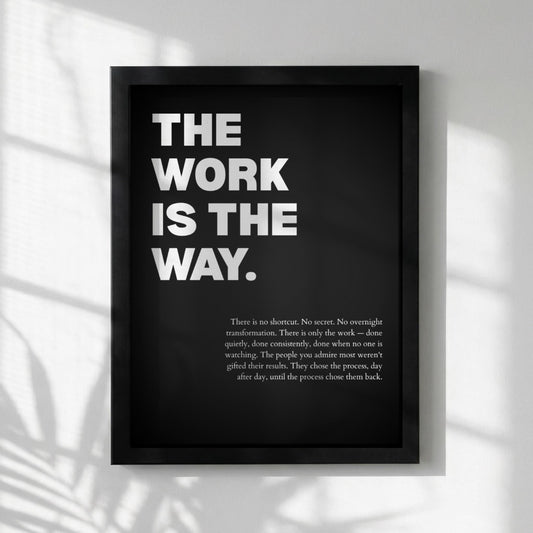 The Work Is The Way Inspirational Poster | Process & Persistence Wall Art | Motivational Office Print | Modern Home Decor