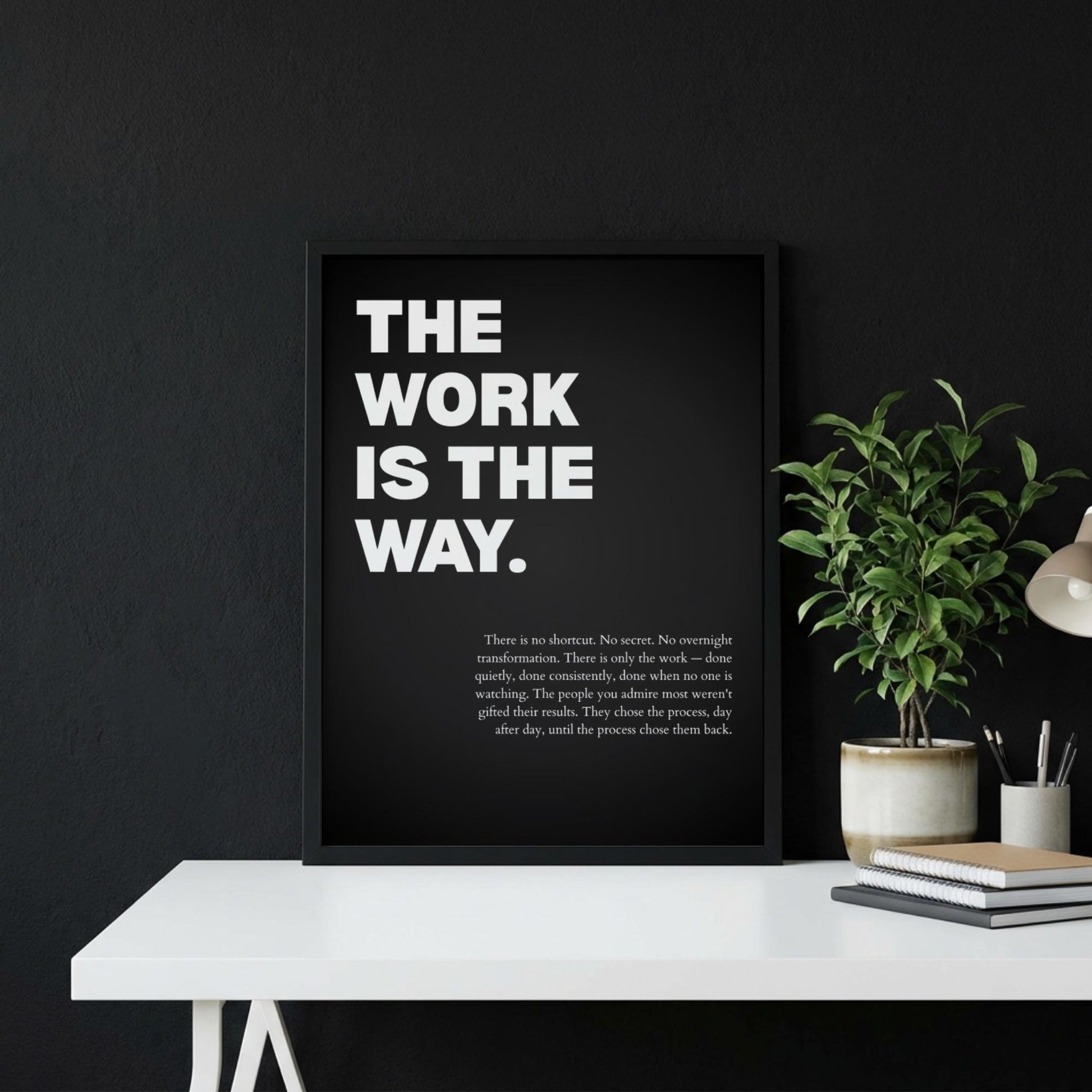 The Work Is The Way Inspirational Poster | Process & Persistence Wall Art | Motivational Office Print | Modern Home Decor
