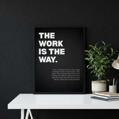 The Work Is The Way Inspirational Poster | Process & Persistence Wall Art | Motivational Office Print | Modern Home Decor