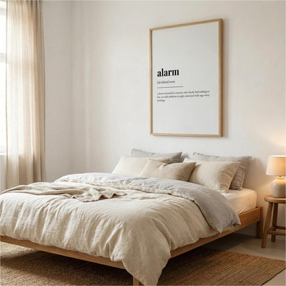 Alarm Definition Poster | Funny Alarm Meaning | Dictionary Style Wall Art | Motivational Quote Print | Home Office Decor