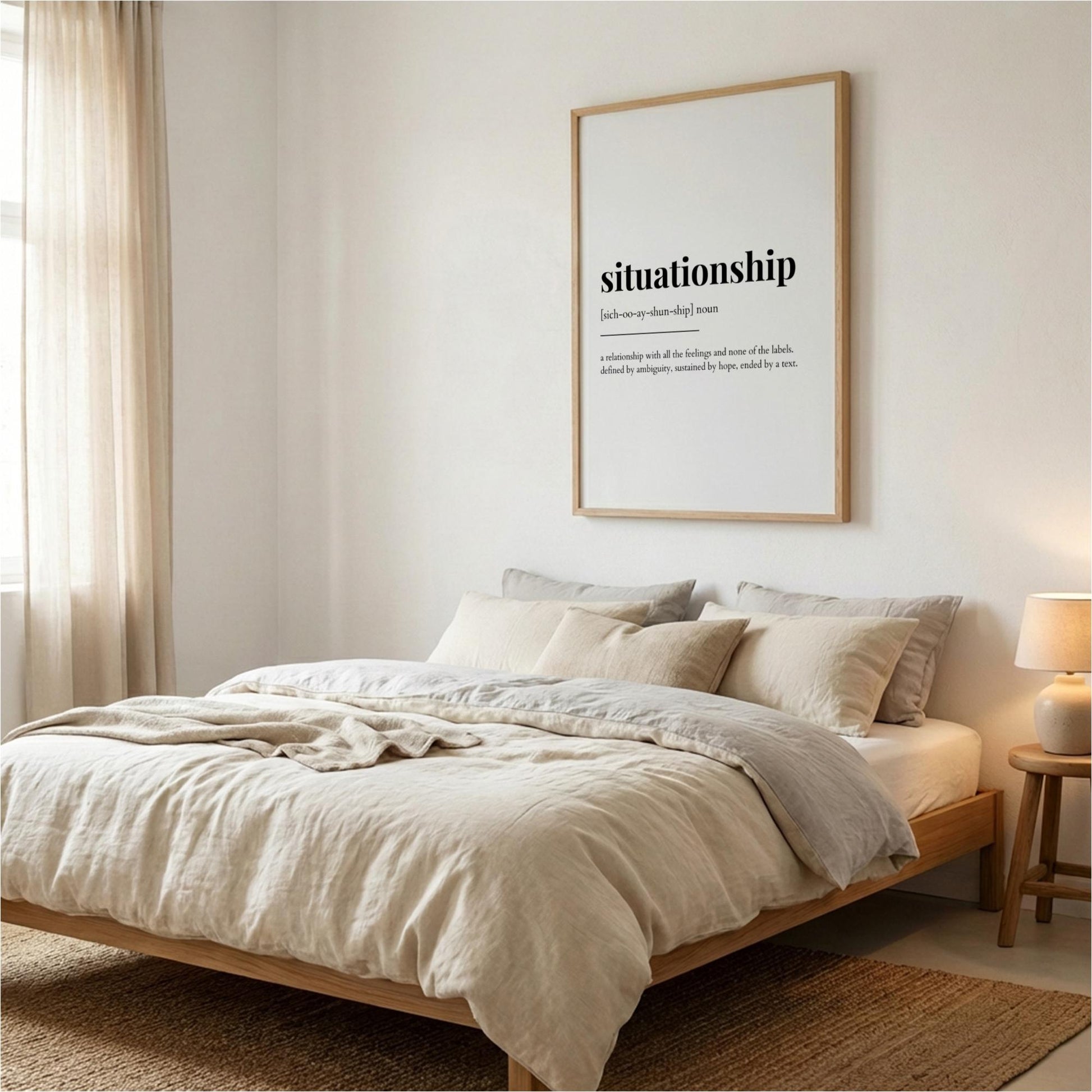 Situationship Definition Poster | Funny Situationship Meaning | Dictionary Style Wall Art | Motivational Quote Print | Humor