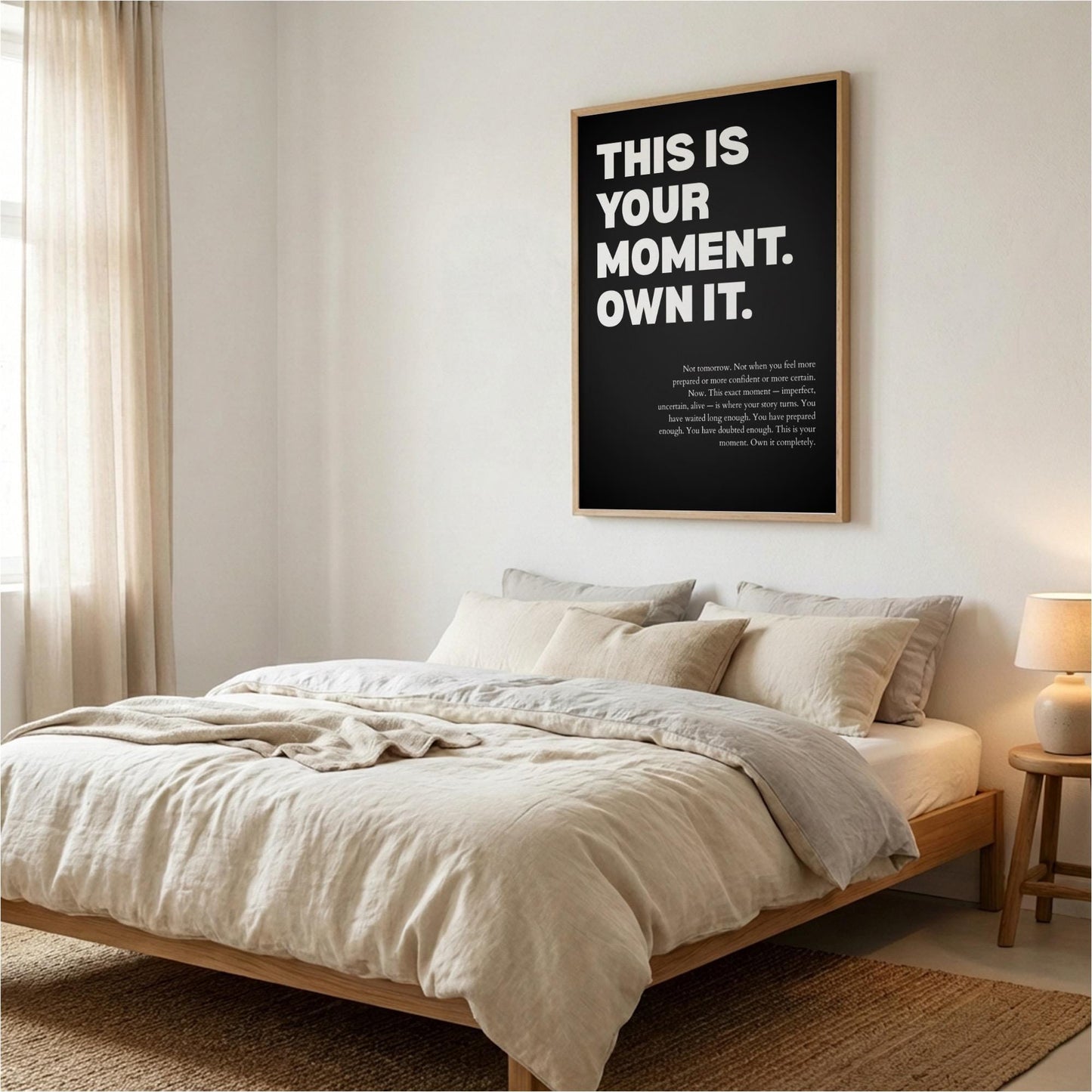 This Is Your Moment Own It Inspirational Poster | Confidence & Leadership Wall Art | Motivational Office Print | Modern Home Decor