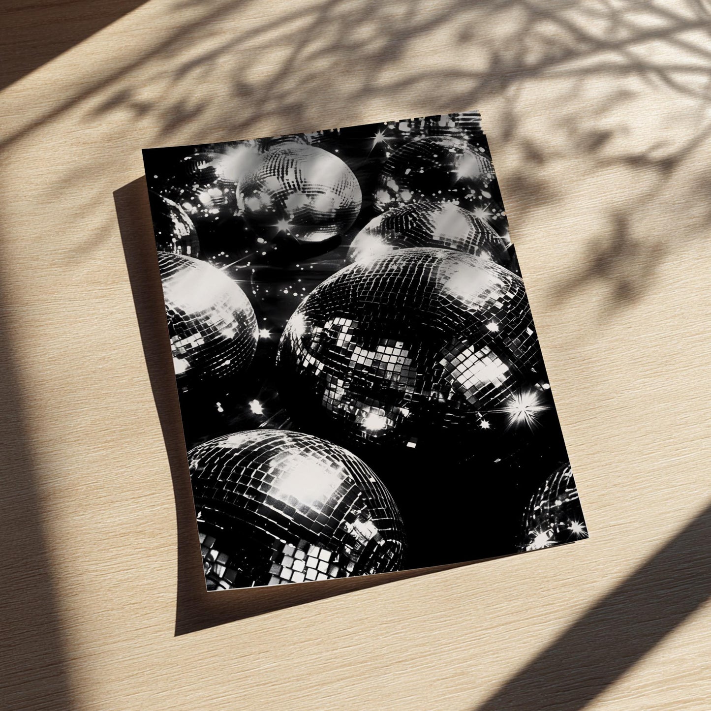 Surreal Disco Ball Woman Art Print, Retro Red Velvet Party Poster