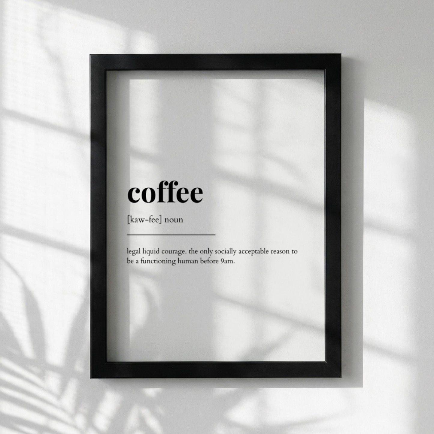 Coffee Definition Poster | Funny Coffee Meaning | Dictionary Style Wall Art | Motivational Quote Print | Kitchen Decor