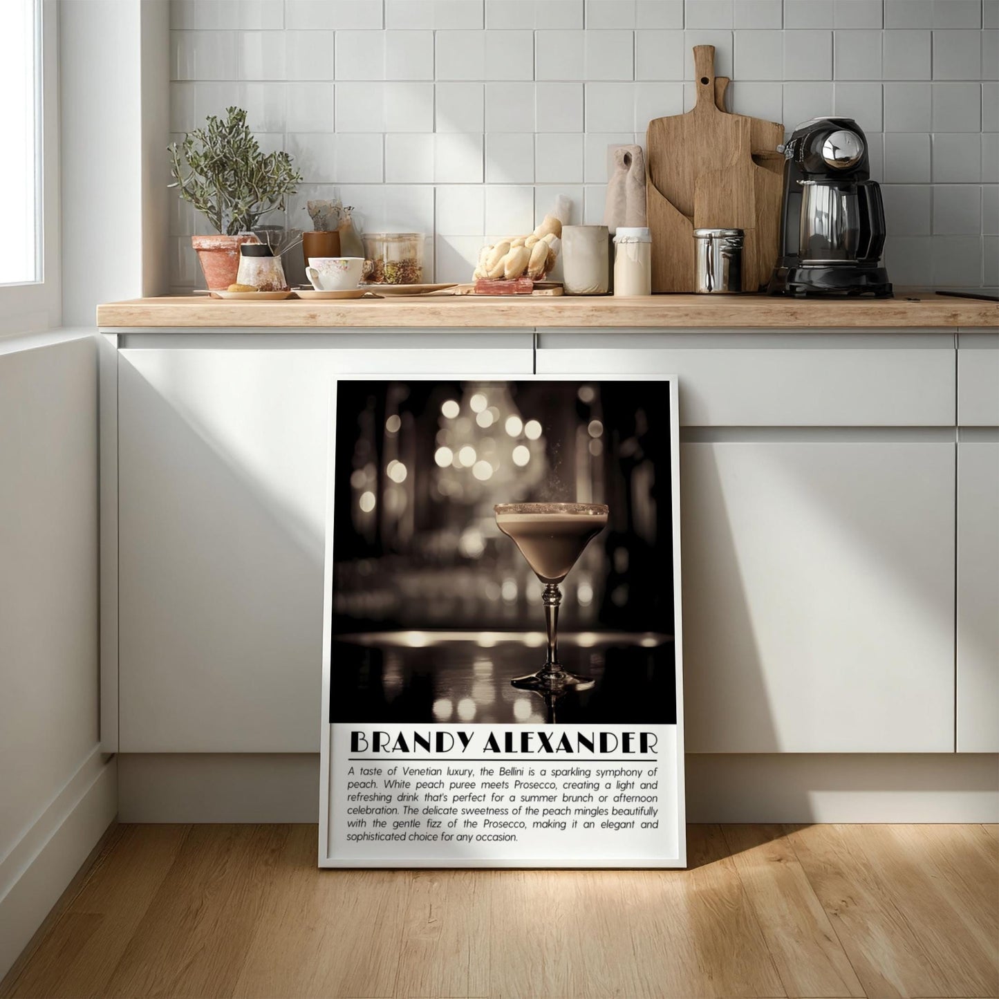 Bramble Black & White Poster | Minimalist Cocktail Wall Art | Modern Bar Decor | Classic Drink Print | Kitchen Wall Art
