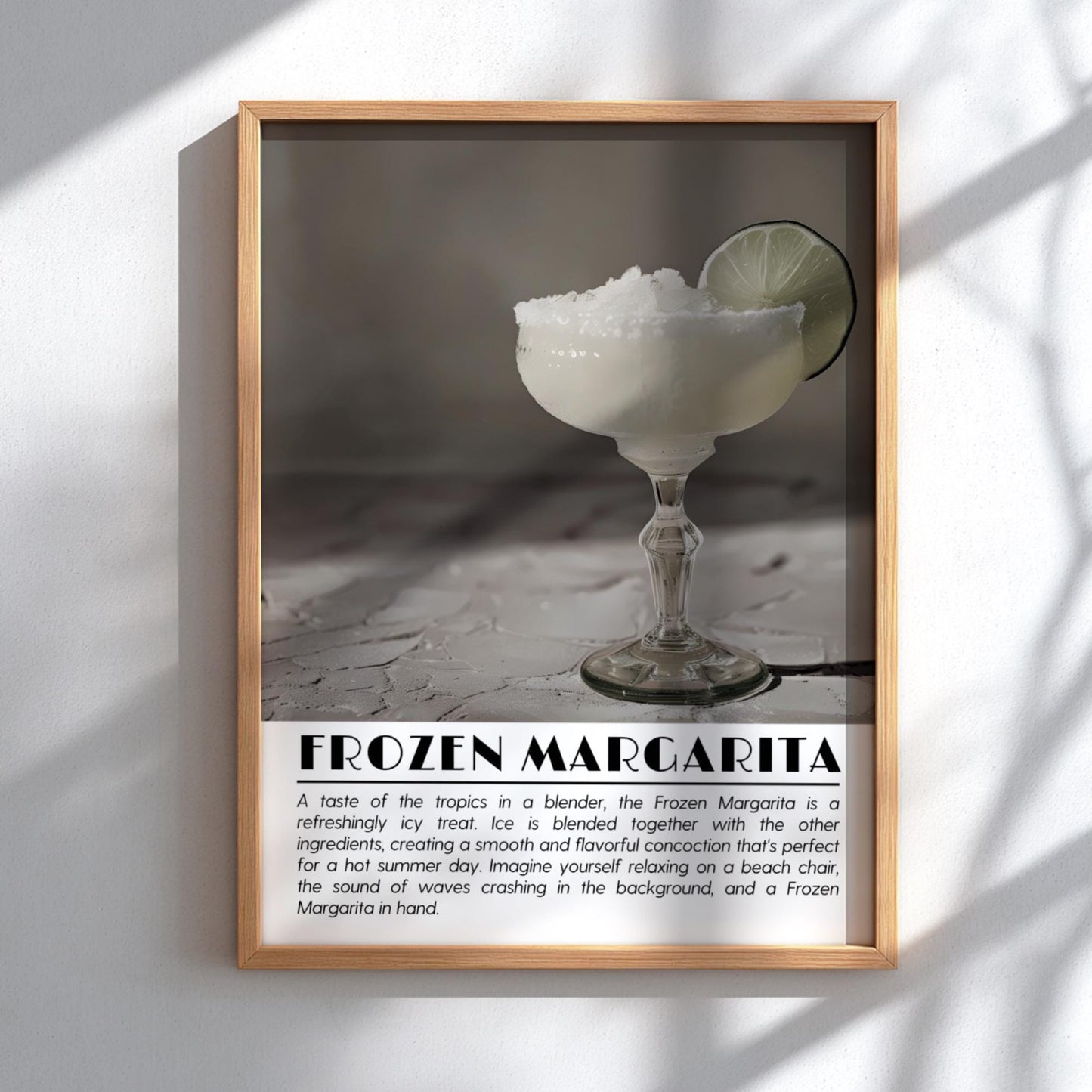 French Blonde Black & White Poster | Minimalist Cocktail Wall Art | Modern Bar Decor | Elegant Drink Print | Kitchen Wall Art