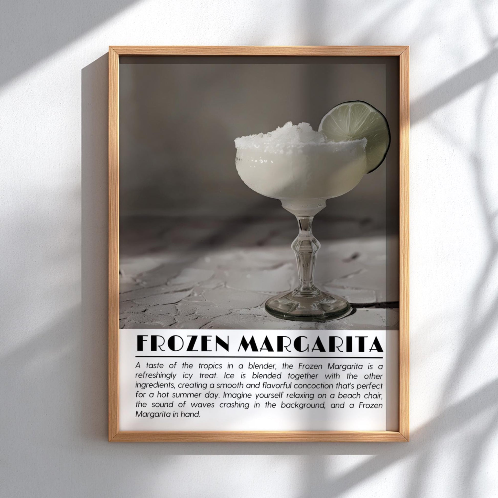 French Blonde Black & White Poster | Minimalist Cocktail Wall Art | Modern Bar Decor | Elegant Drink Print | Kitchen Wall Art
