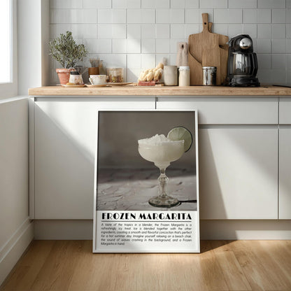 French Blonde Black & White Poster | Minimalist Cocktail Wall Art | Modern Bar Decor | Elegant Drink Print | Kitchen Wall Art