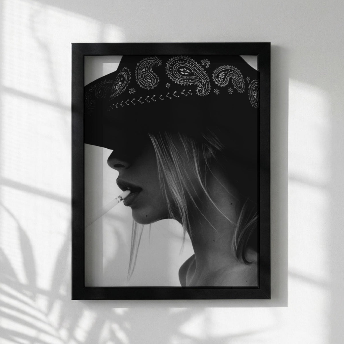 Bandit Smoke Black & White Poster | Minimalist Portrait Wall Art | Modern Decor | Edgy Character Print | Aesthetic Art