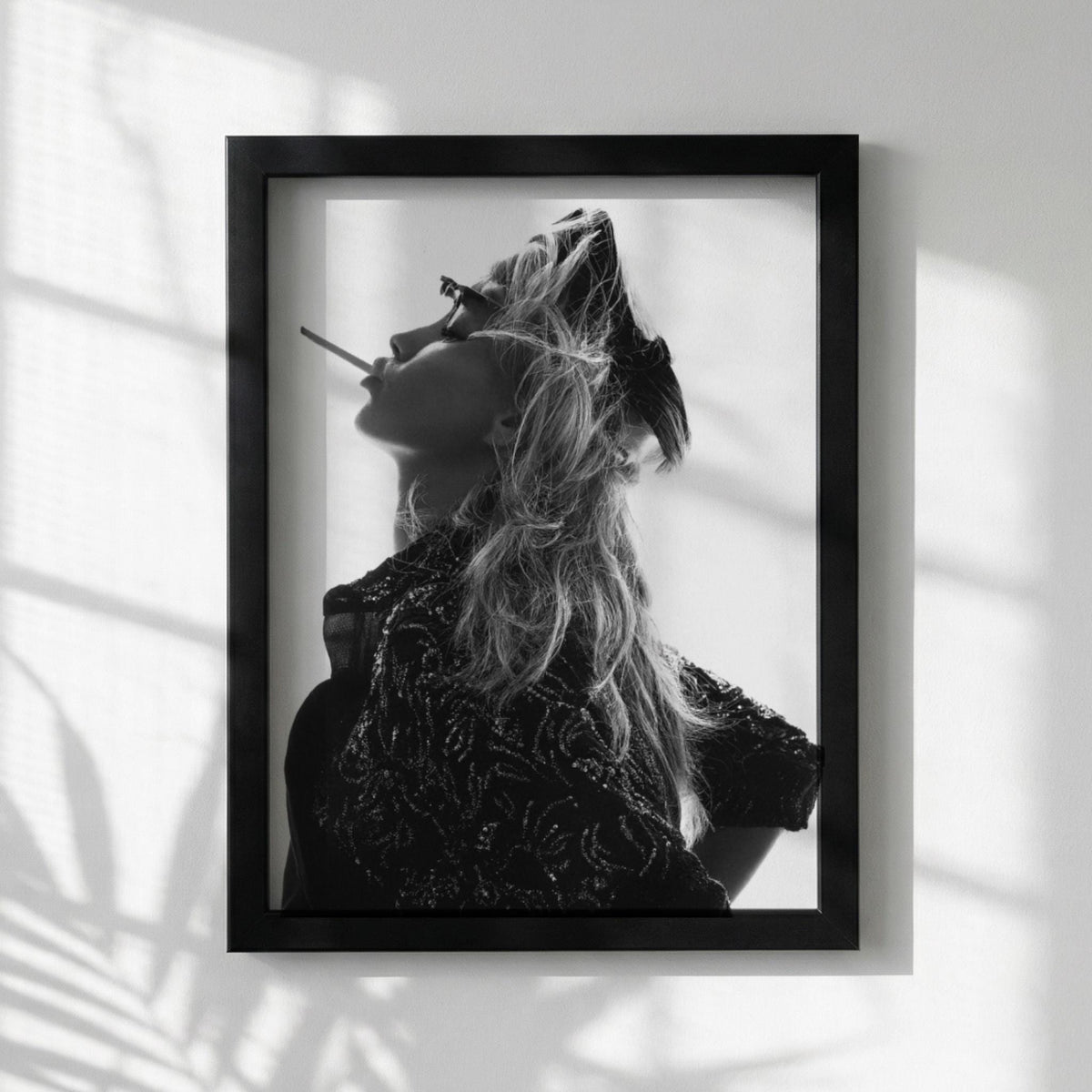 Bow & Smoke Black & White Poster | Minimalist Portrait Wall Art | Modern Aesthetic Decor | Elegant Smoky Print