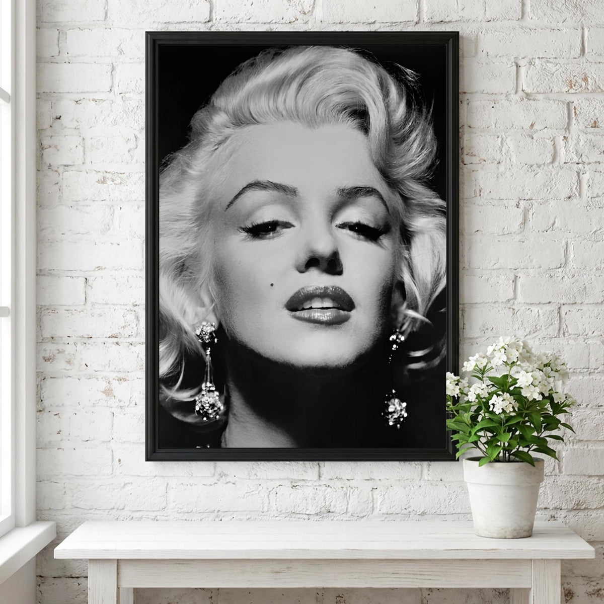 Classic Beauty Black & White Poster | Minimalist Portrait Wall Art | Modern Elegant Decor | Timeless Aesthetic Print