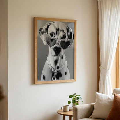 Cool Dalmatian Black & White Poster | Minimalist Animal Wall Art | Modern Dog Decor | Aesthetic Pet Print