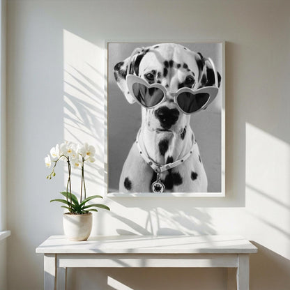 Cool Dalmatian Black & White Poster | Minimalist Animal Wall Art | Modern Dog Decor | Aesthetic Pet Print