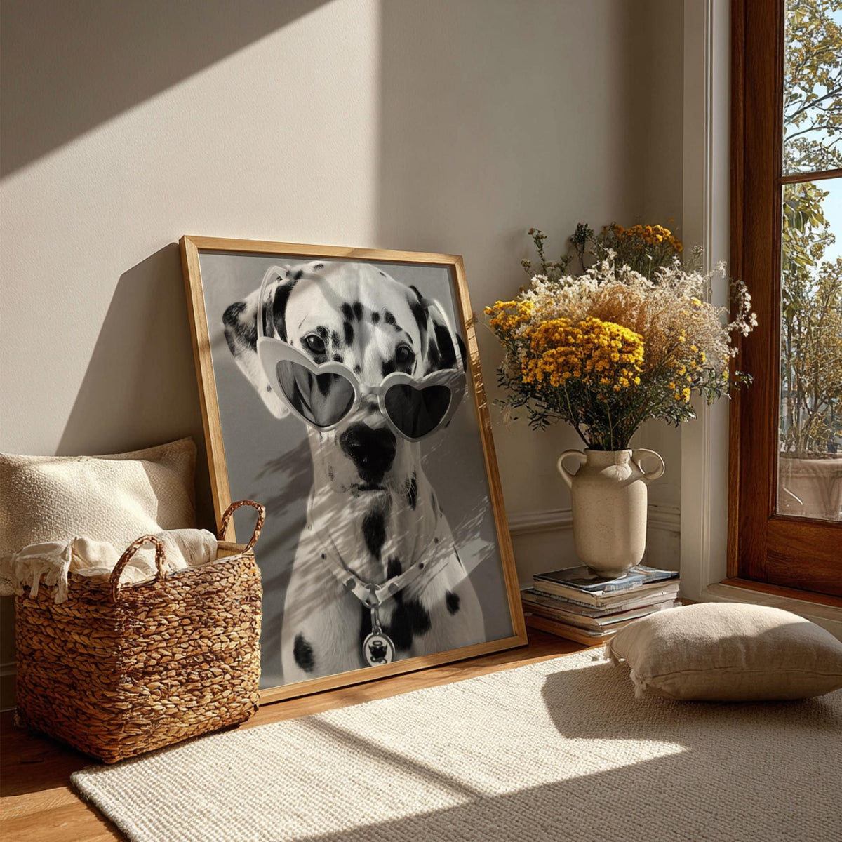 Cool Dalmatian Black & White Poster | Minimalist Animal Wall Art | Modern Dog Decor | Aesthetic Pet Print