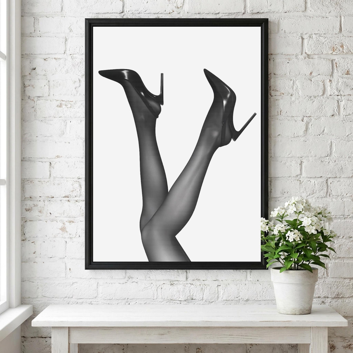 Feline Glam Black & White Poster | Minimalist Cat Wall Art | Modern Glam Decor | Elegant Animal Print