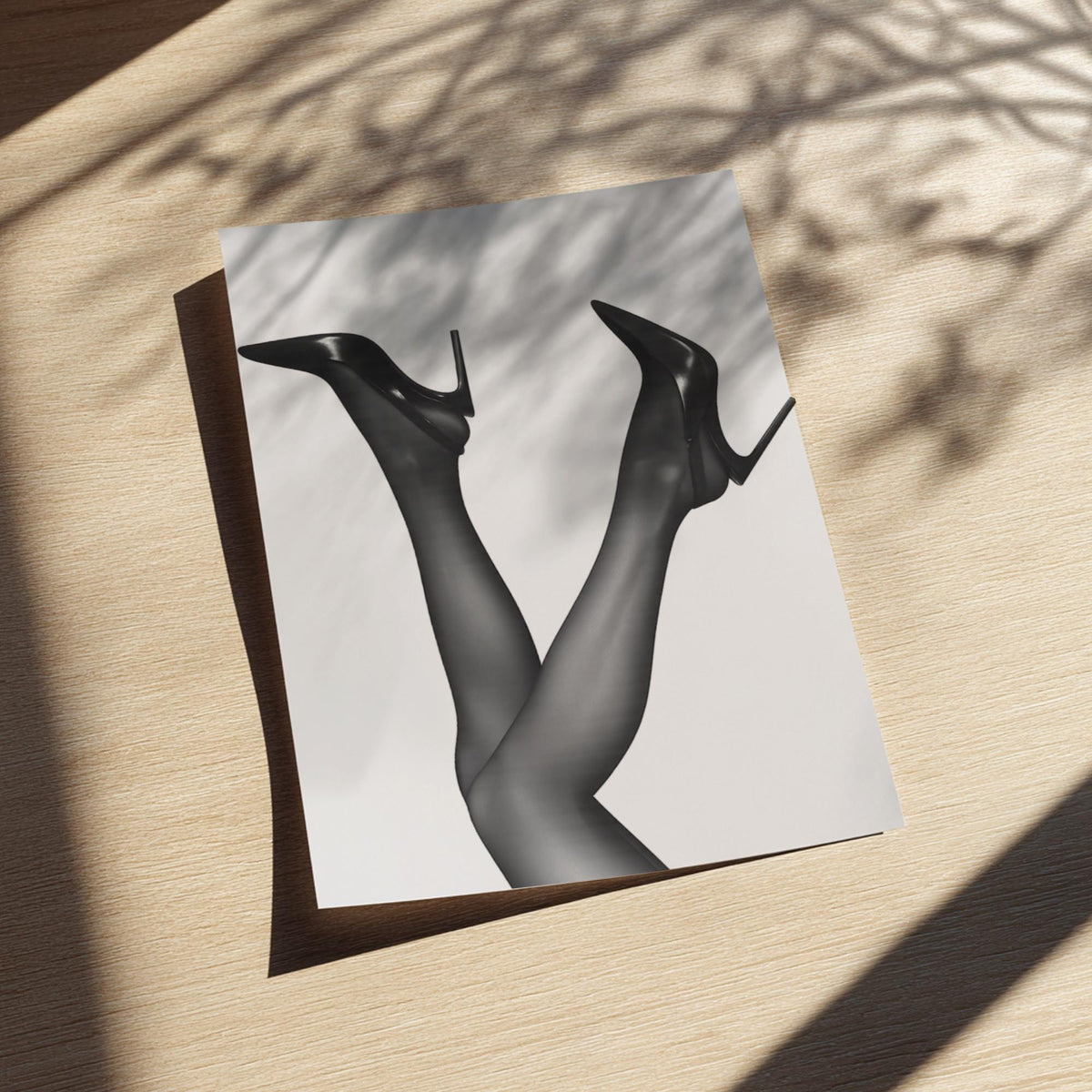 Feline Glam Black & White Poster | Minimalist Cat Wall Art | Modern Glam Decor | Elegant Animal Print