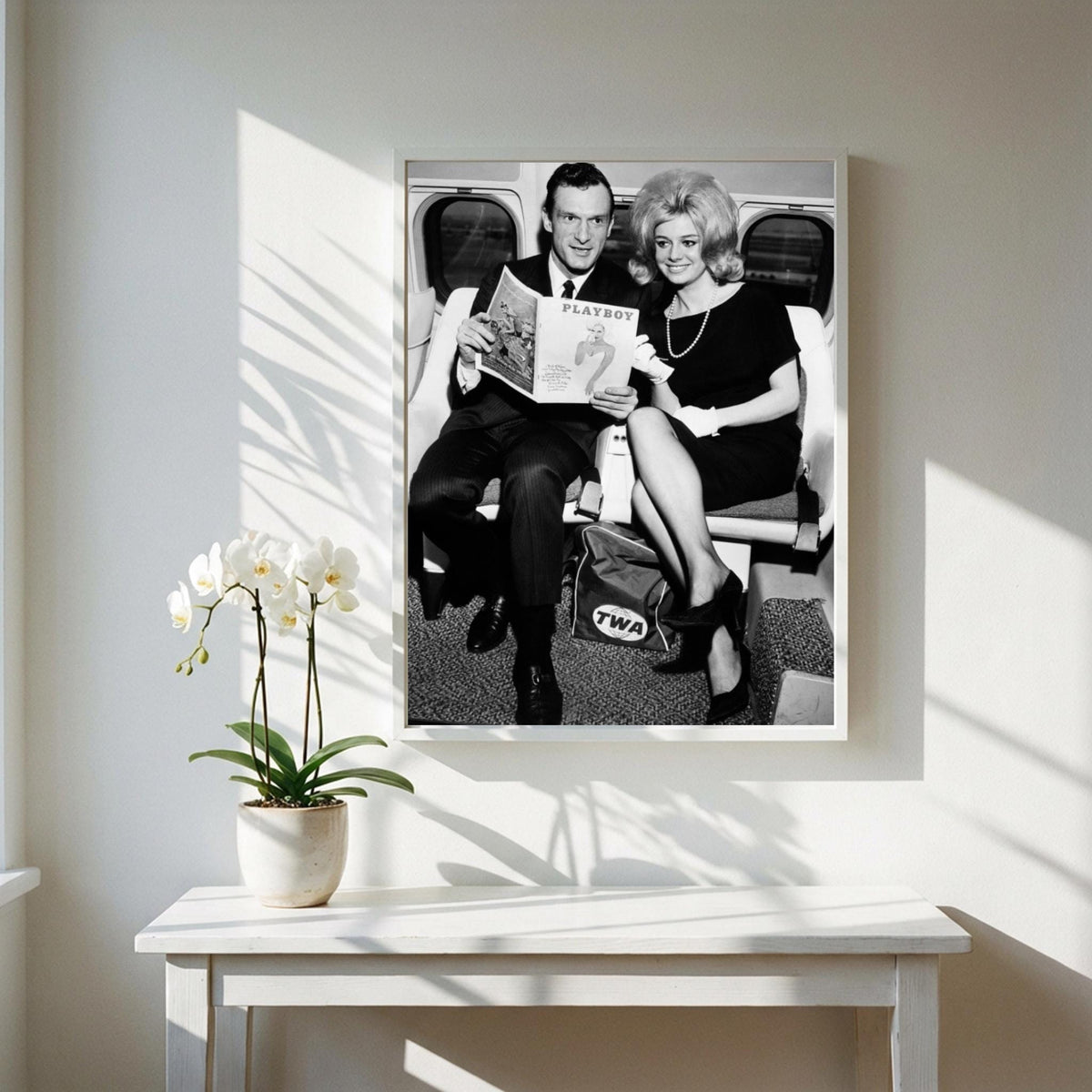 Jet Set Black & White Minimalist Travel Wall Art | Modern Luxury Lifestyle Decor | Aesthetic Travel Poster Print