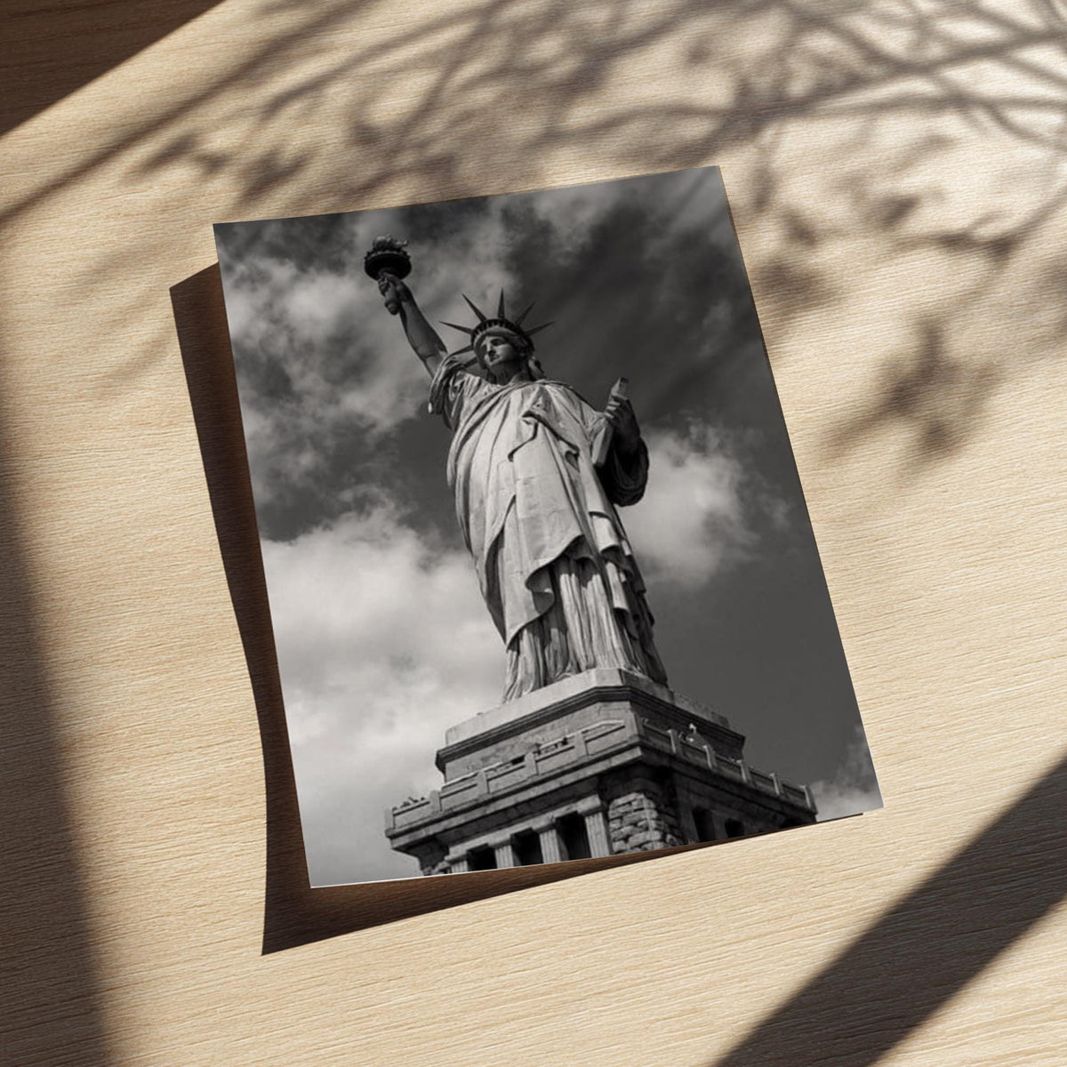 Lady Liberty Black & White Minimalist Statue Wall Art | Modern New York Inspired Decor | Iconic Monument Poster Print
