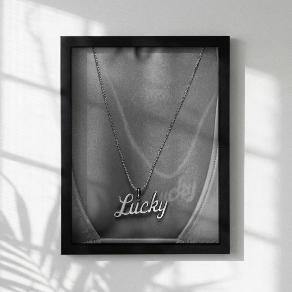 Lucky Charm Black & White Minimalist Wall Art | Modern Good Luck Decor | Aesthetic Symbol Poster Print