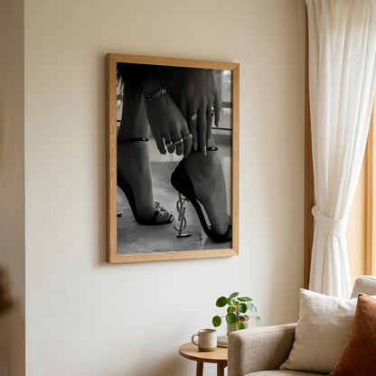 Luxury Steps Black & White Minimalist Architecture Wall Art | Modern Luxury Interior Decor | Elegant Staircase Poster Print