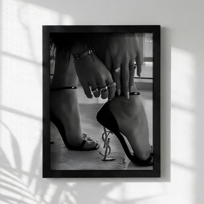 Luxury Steps Black & White Minimalist Architecture Wall Art | Modern Luxury Interior Decor | Elegant Staircase Poster Print
