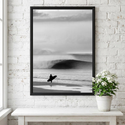 Midnight Heels Black & White Minimalist Fashion Wall Art | Modern Glam Aesthetic Decor | Elegant High Heel Poster Print
