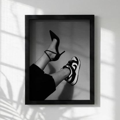 Mixed Signals Black & White Minimalist Abstract Wall Art | Modern Emotional Aesthetic Decor Poster Print