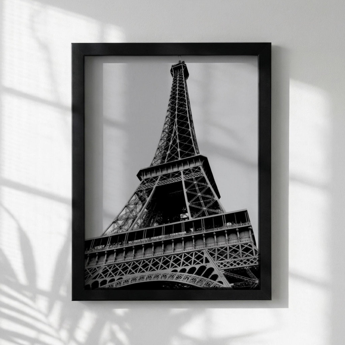 Paris Noir Black & White Minimalist City Wall Art | Modern Dark Paris Decor | Elegant Travel Poster Print