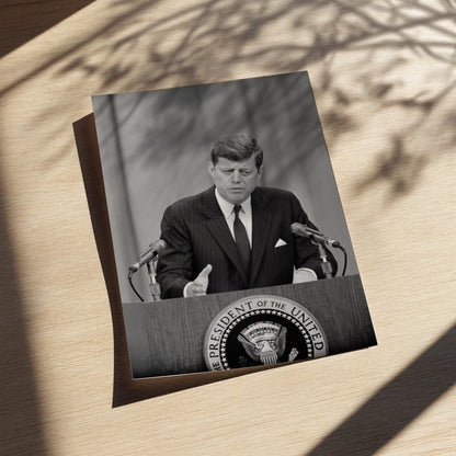 Presidential Address Black & White Minimalist Political Wall Art | Modern Leadership Decor | Government Speech Poster Print