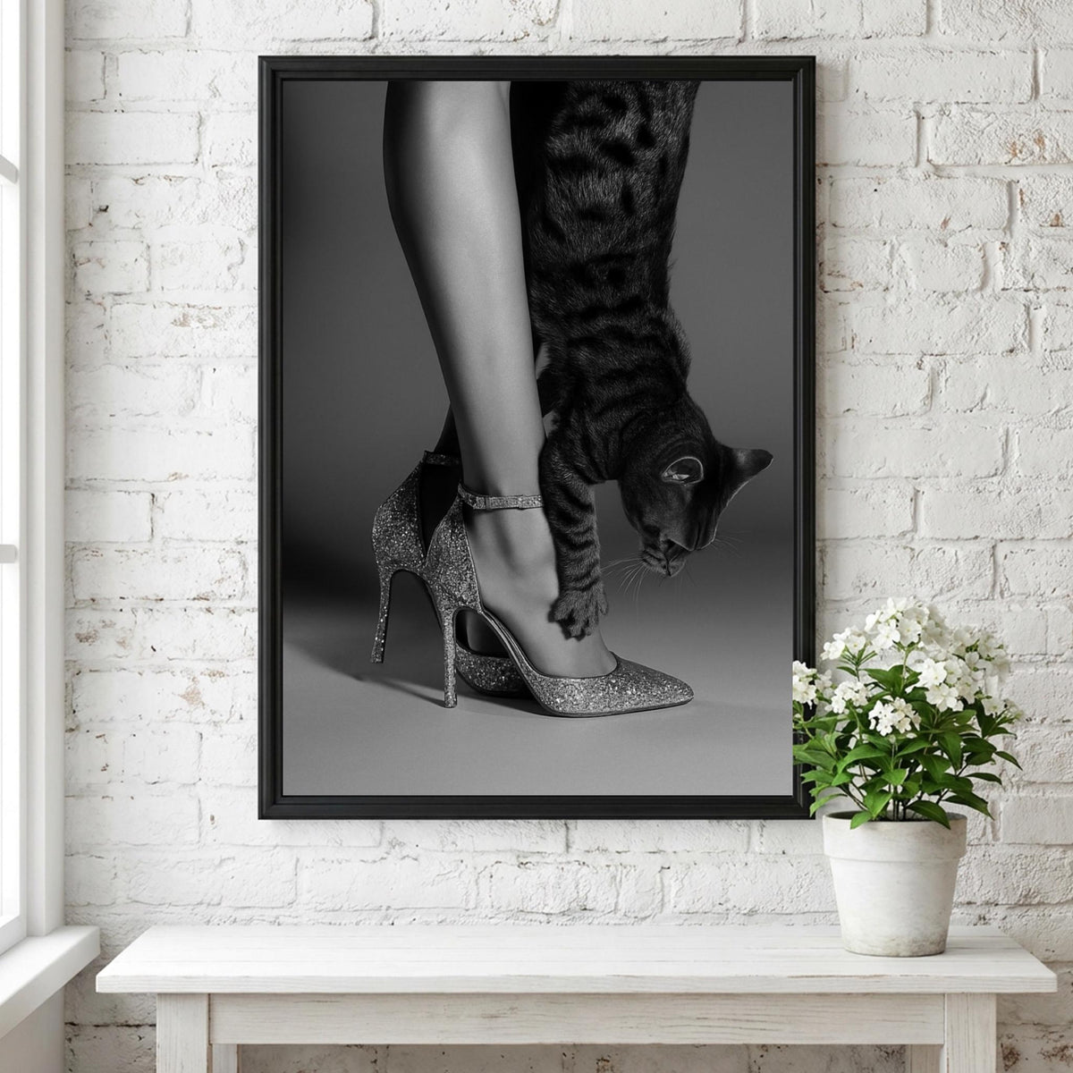 Savage Bark Black & White Minimalist Dog Wall Art | Modern Fierce Animal Decor | Bold Canine Poster Print