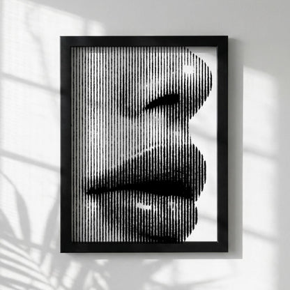 Striped Silence Black & White Minimalist Abstract Wall Art | Modern Geometric Decor | Calm Aesthetic Poster Print