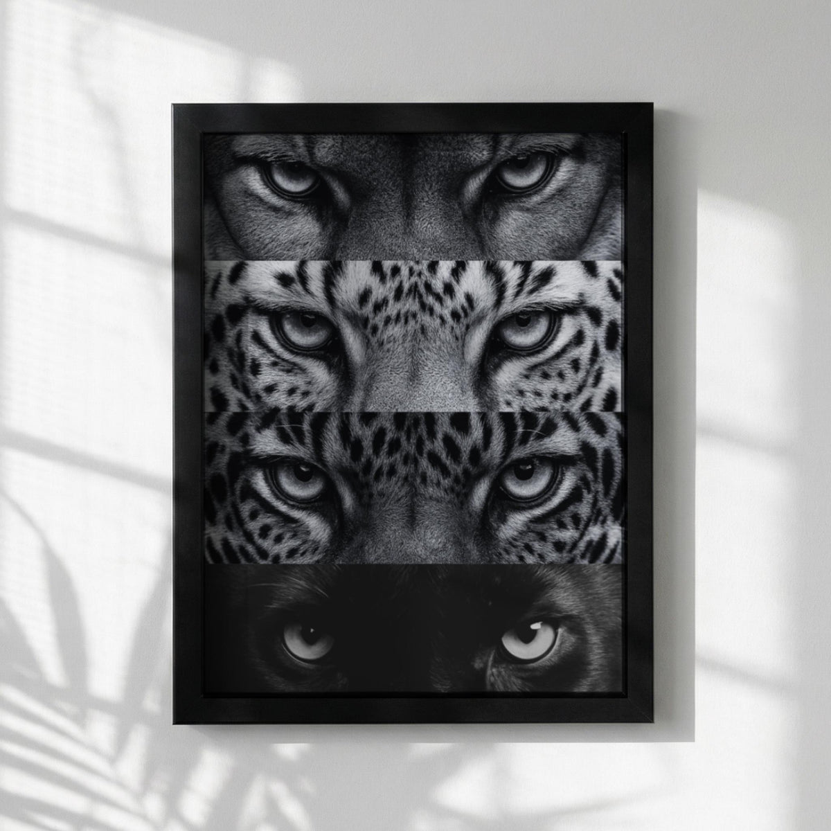 Tiger’s View Black & White Minimalist Wildlife Wall Art | Modern Animal Portrait Decor | Powerful Safari Poster Print