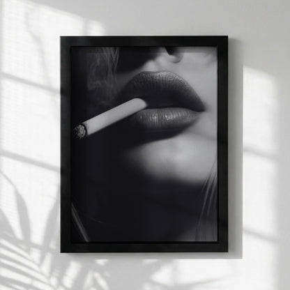 Velvet Smoke Black & White Minimalist Abstract Wall Art | Modern Elegant Aesthetic Decor | Soft Atmospheric Poster Print