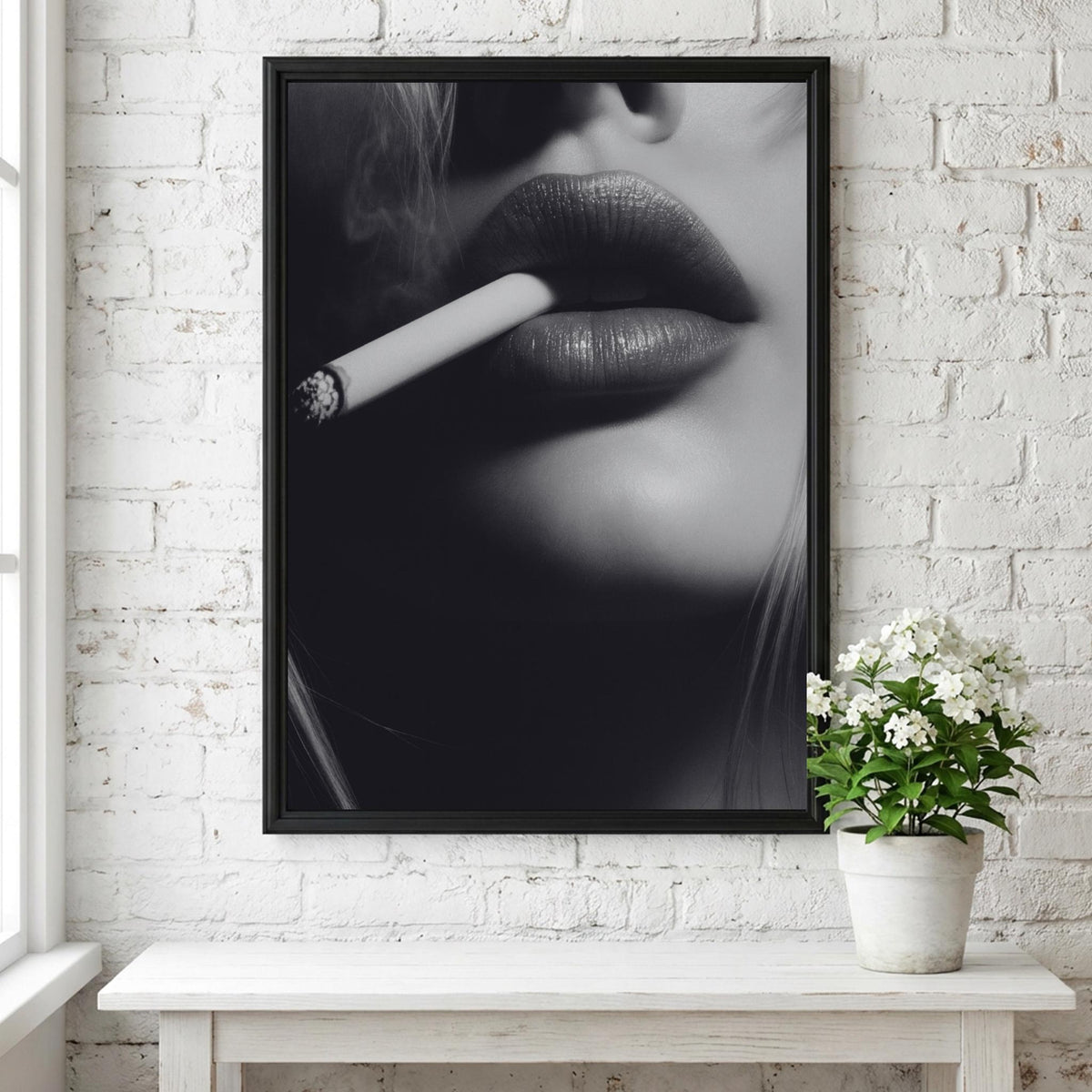 Velvet Smoke Black & White Minimalist Abstract Wall Art | Modern Elegant Aesthetic Decor | Soft Atmospheric Poster Print
