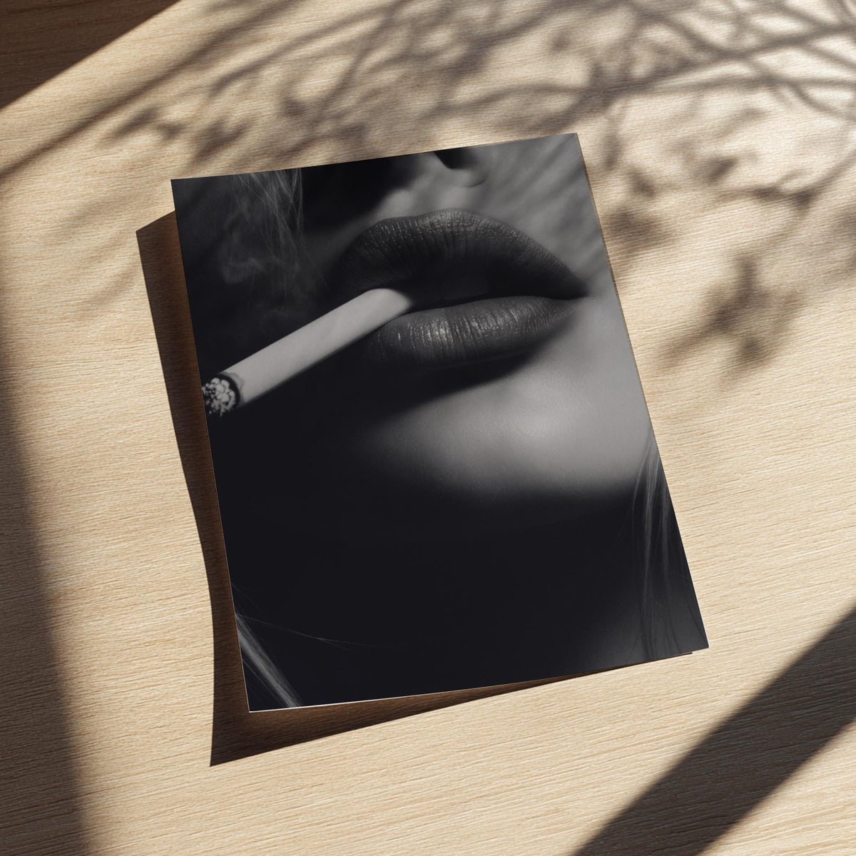 Velvet Smoke Black & White Minimalist Abstract Wall Art | Modern Elegant Aesthetic Decor | Soft Atmospheric Poster Print