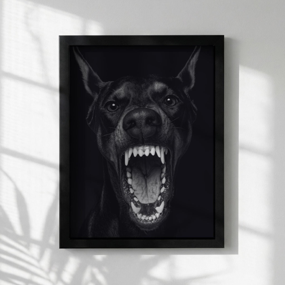 Wild Stare Black & White Minimalist Wildlife Wall Art | Modern Animal Portrait Decor | Intense Safari Poster Print