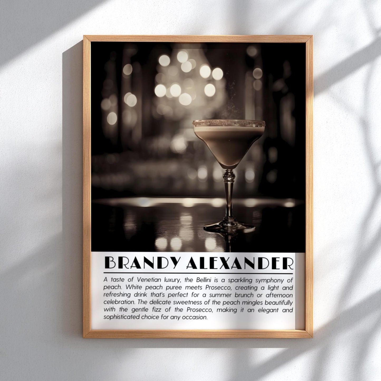 Bramble Black & White Poster | Minimalist Cocktail Wall Art | Modern Bar Decor | Classic Drink Print | Kitchen Wall Art