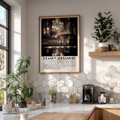 Bramble Black & White Poster | Minimalist Cocktail Wall Art | Modern Bar Decor | Classic Drink Print | Kitchen Wall Art
