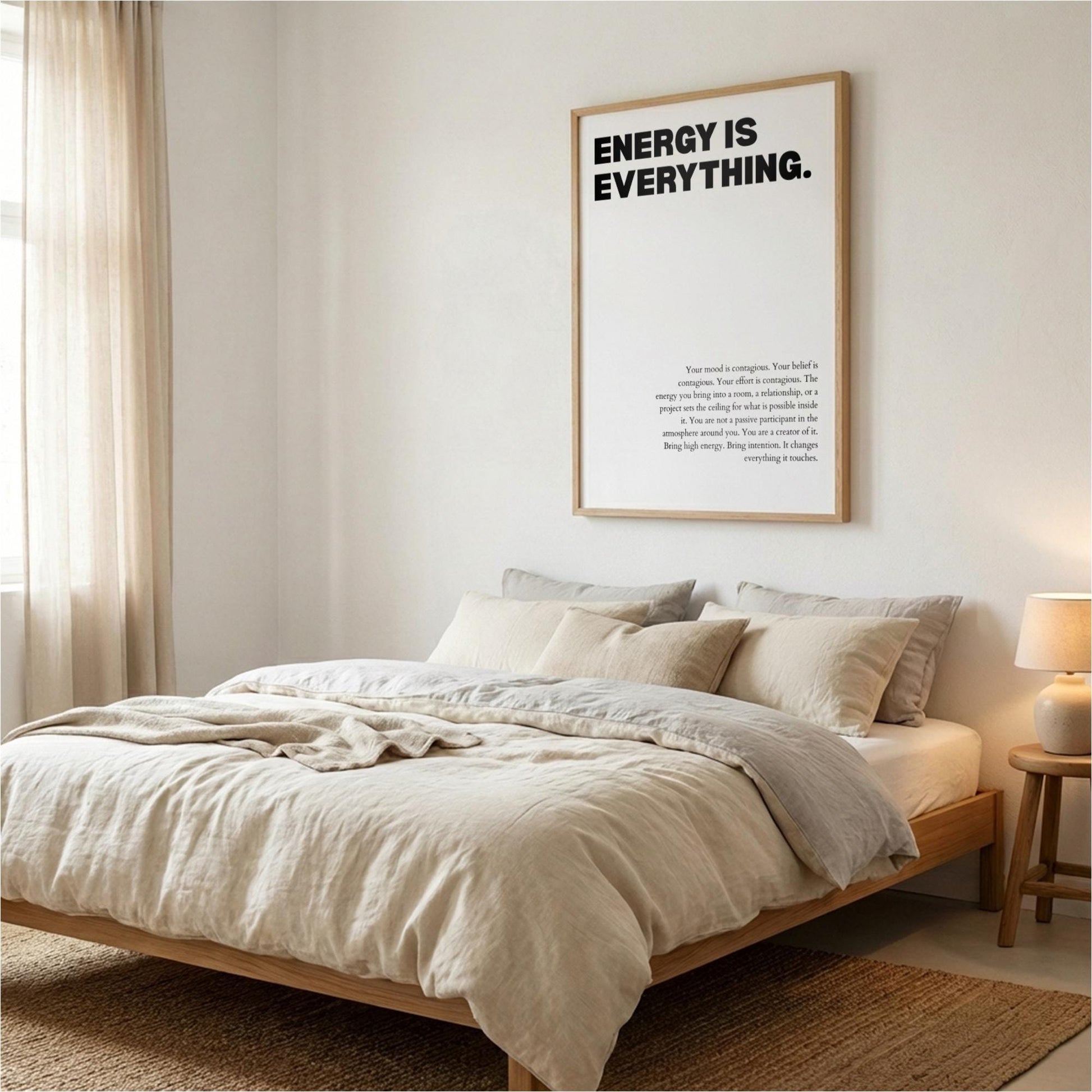 Energy Is Everything Poster | Powerful Motivational Wall Art | Inspirational Success Quote | Modern Office Decor