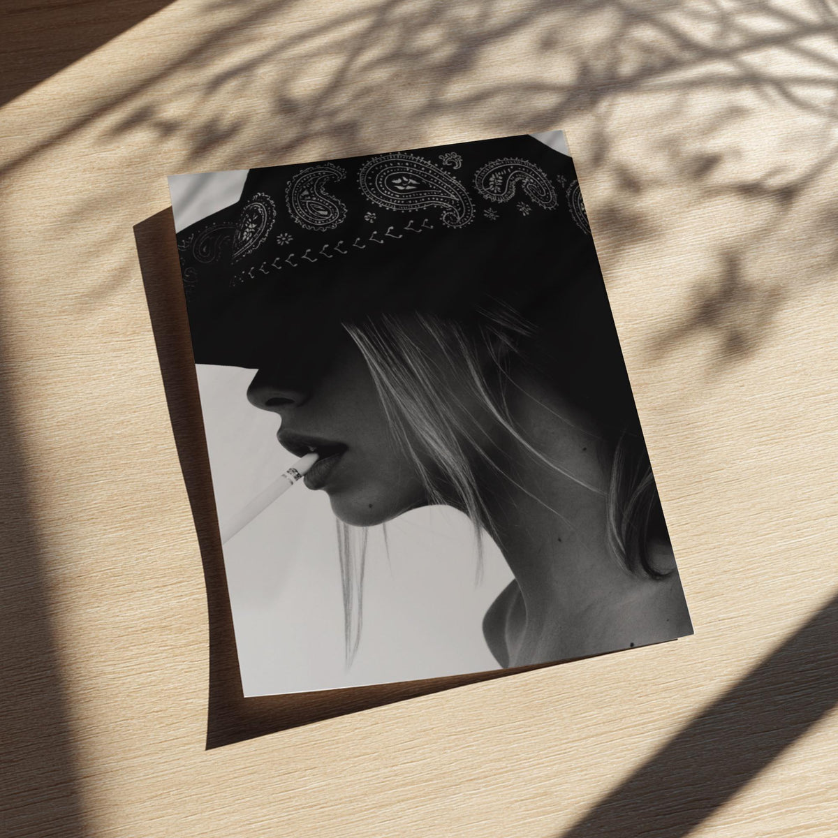 Bandit Smoke Black & White Poster | Minimalist Portrait Wall Art | Modern Decor | Edgy Character Print | Aesthetic Art
