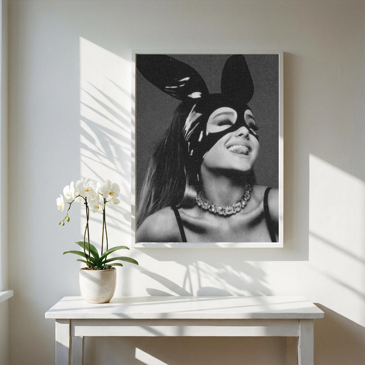 Bunny Mood Black & White Poster | Minimalist Animal Wall Art | Cute Aesthetic Decor | Modern Nursery Print