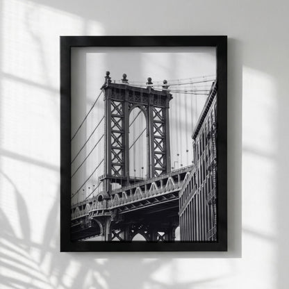 City Steel Black & White Poster | Minimalist Urban Wall Art | Modern Industrial Decor | Abstract City Print