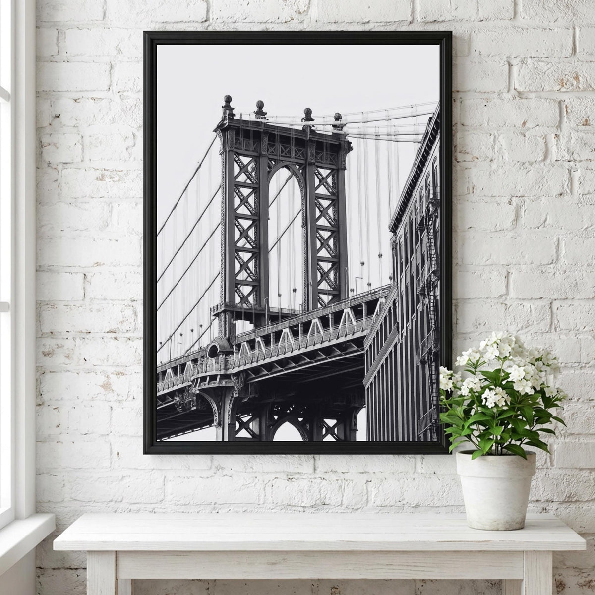 City Steel Black & White Poster | Minimalist Urban Wall Art | Modern Industrial Decor | Abstract City Print