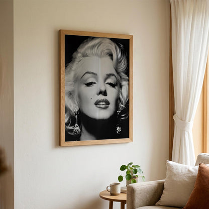 Classic Beauty Black & White Poster | Minimalist Portrait Wall Art | Modern Elegant Decor | Timeless Aesthetic Print