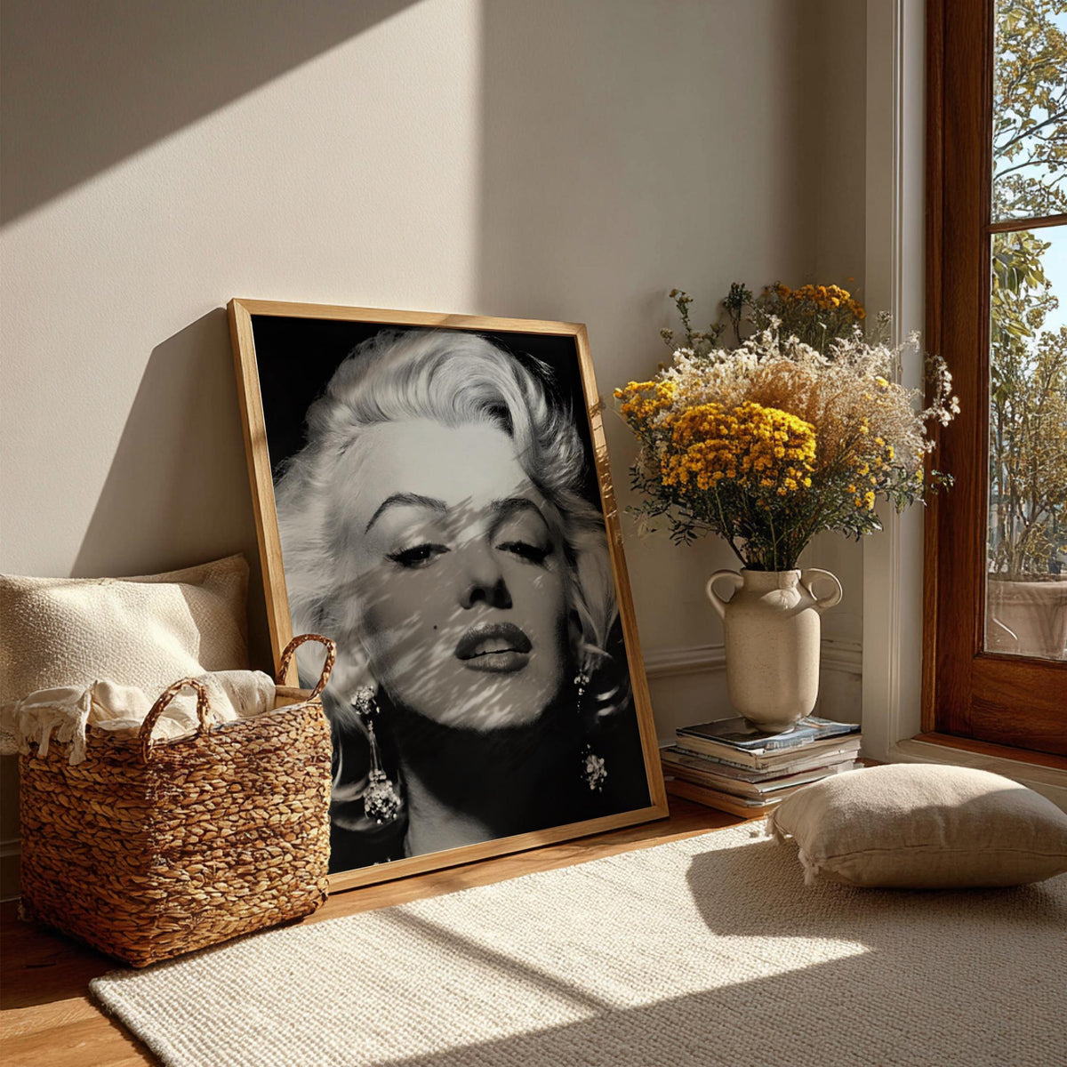 Classic Beauty Black & White Poster | Minimalist Portrait Wall Art | Modern Elegant Decor | Timeless Aesthetic Print